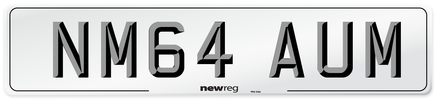 NM64 AUM Number Plate from New Reg